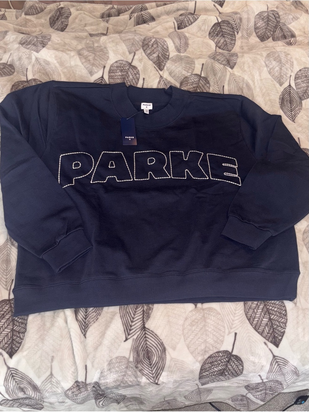 PARKE x Target 1x/2x navy mock neck sweatshirt